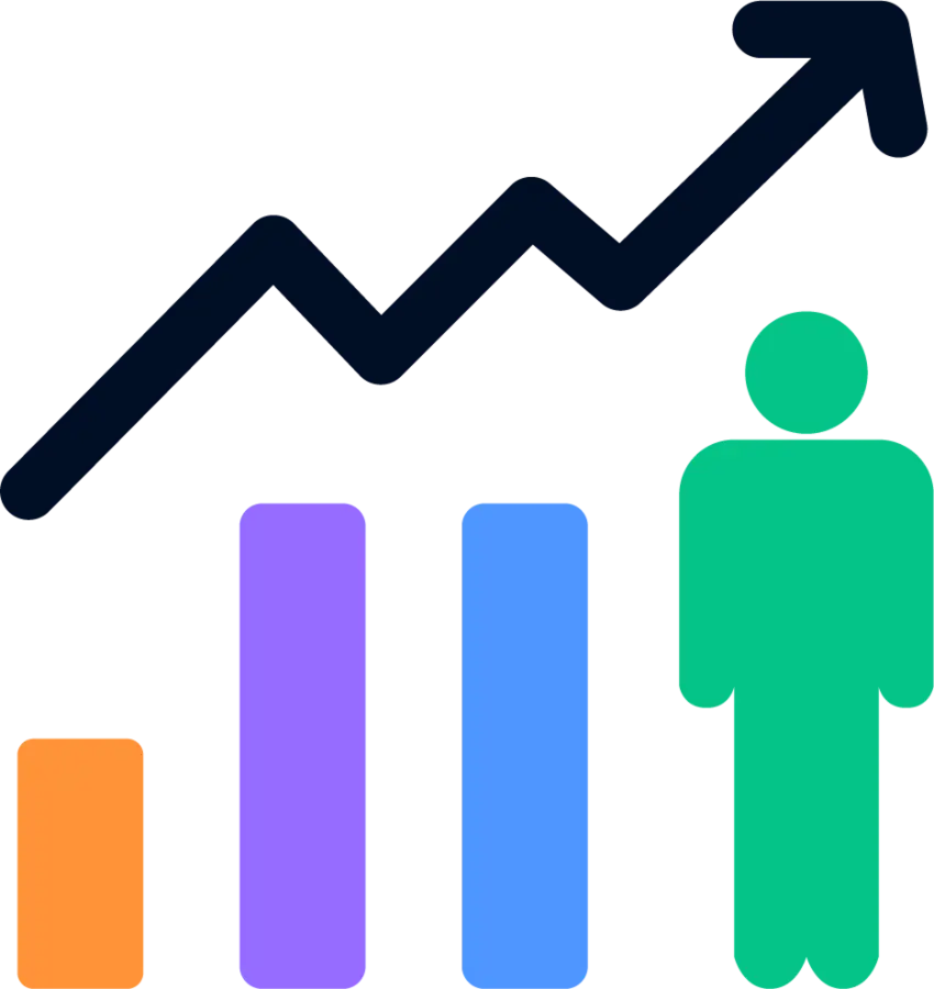illustration of a users growth