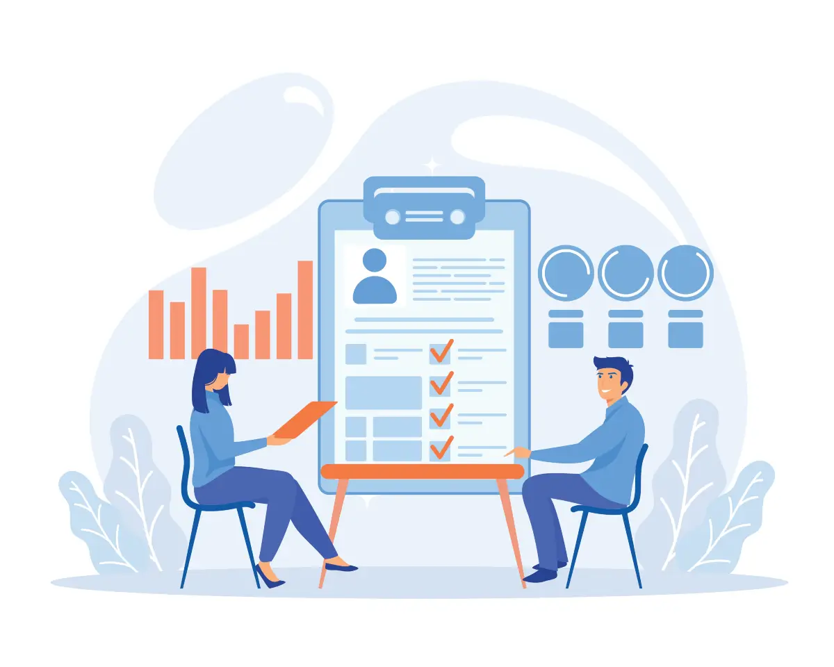 Performance reviews vector illustration